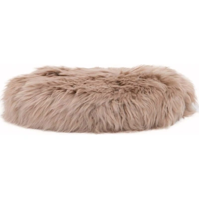 Béžový podsedák z ovčí kožešiny Native Natural Round, ⌀ 40 cm