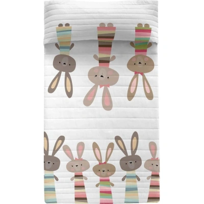 Bavlněný dětský přehoz 260x180 cm Rabbit family – Moshi Moshi