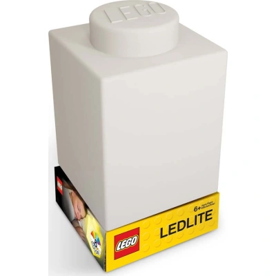 Bílé silikonové noční světýlko LEGO® Classic Brick