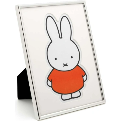 Kovový stojací/na zeď rámeček ve stříbrné barvě 15x20 cm Miffy – Zilverstad