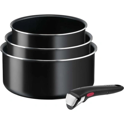 Hliníková sada nádobí 4 ks Ingenio Easy Cook & Clean Black – Tefal