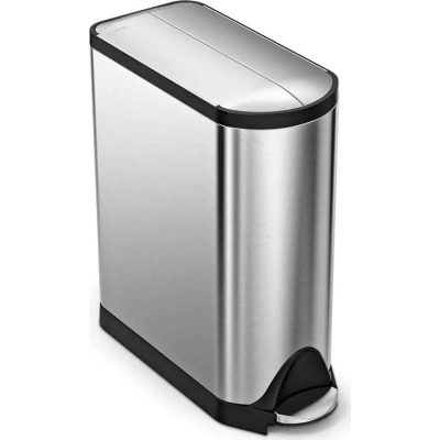 Pedálový ocelový odpadkový koš 40 l Dual - simplehuman