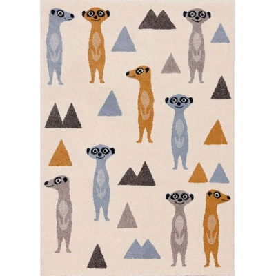 Antialergenní dětský koberec 230x160 cm Funny Meerkat - Yellow Tipi