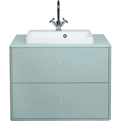 Závěsná skříňka s umyvadlem bez baterie v mentolové barvě 80x62 cm Color Bath – Tom Tailor