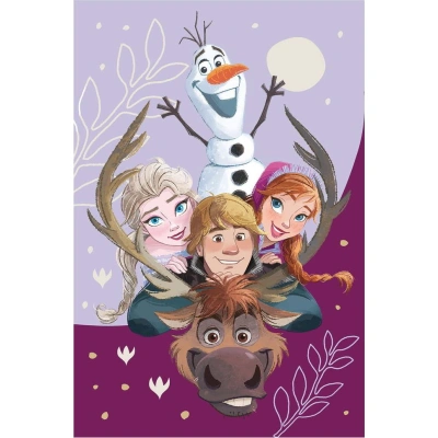 Fialová dětská deka z mikroflanelu 100x150 cm Frozen Family – Jerry Fabrics