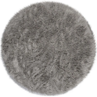 Šedý koberec Flair Rugs Sheepskin, ⌀ 120 cm