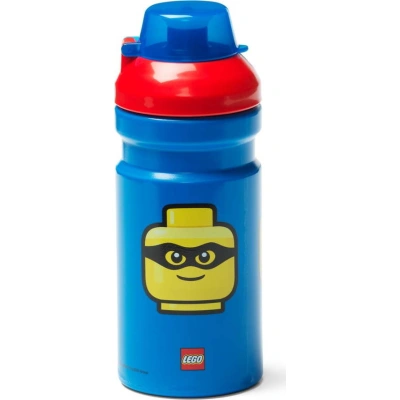 Modrá lahev na vodu s červeným víčkem LEGO® Iconic, 390 ml