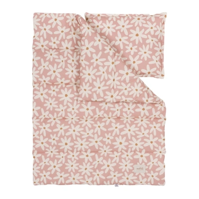 Růžová souprava do postýlky Blush Daisies – Malomi Kids