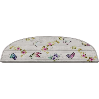 Krémové nášlapy na schody v sadě 16 ks 20x65 cm Butterfly Life – Vitaus