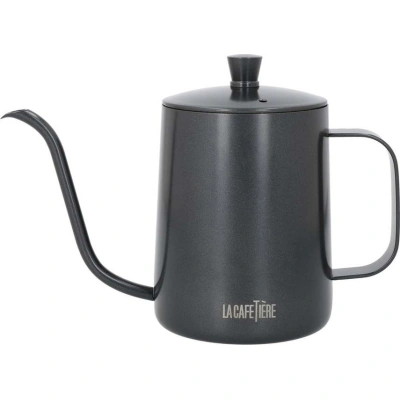 Šedá konvice na přípravu kávy z nerezové oceli 0.6 l La Cafetiere - Kitchen Craft