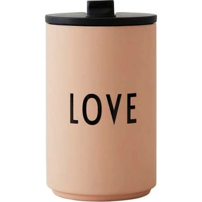 Oranžovo-béžový termo hrnek 350 ml Love – Design Letters