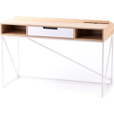 Pracovní stůl s deskou v dubovém dekoru 48x120 cm Odel – Homede