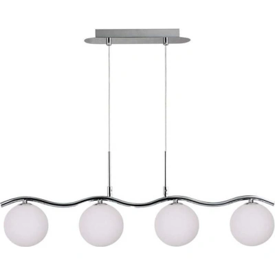 Závěsné svítidlo ve stříbrné barvě se skleněným stínidlem 12x79 cm Ramon – Candellux Lighting