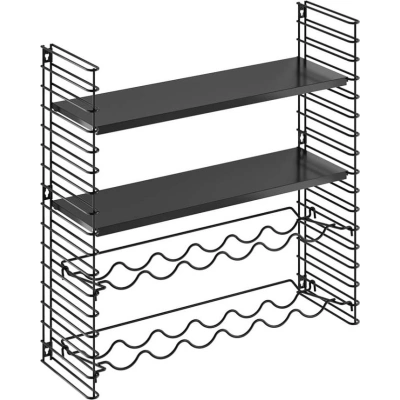 Nástěnný regál se stojanem na lahve Metaltex