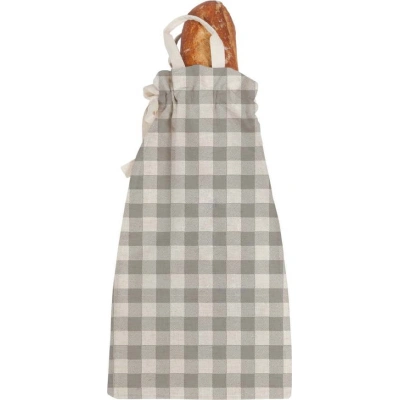 Látková taška na pečivo Really Nice Things Linen Bread Bag Grey Vichy