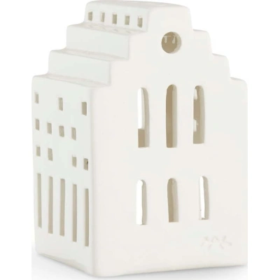 Bílá keramická lucerna Kähler Design Long Church, výška 10 cm