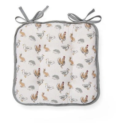 Bavlněný podsedák Cooksmart ® Country Animals, 34 x 36 cm