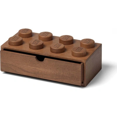 Dětský úložný box z tmavě mořeného dubového dřeva LEGO® Wood