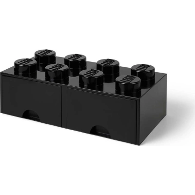 Černý úložný box se dvěma šuplíky LEGO®