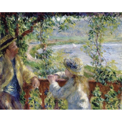 Reprodukce obrazu Auguste Renoir - By the Water, 50 x 45 cm