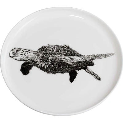 Bílý porcelánový talíř Maxwell & Williams Marini Ferlazzo Sea Turtle, ø 20 cm