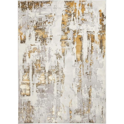 Koberec ve světle šedo-zlaté barvě 80x150 cm Apollo – Think Rugs