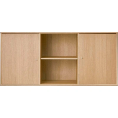 Nízká závěsná komoda v dekoru dubu v přírodní barvě 133x61 cm Mistral – Hammel Furniture