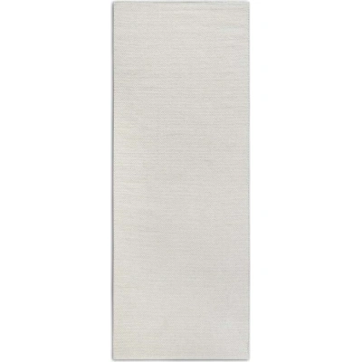 Krémový ručně tkaný běhoun s příměsí vlny 80x200 cm Pradesh Natural White – Elle Decoration