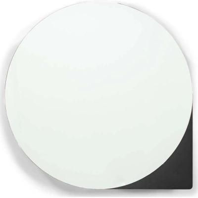 Černá kovová závěsná koupelnová skříňka se zrcadlem 35x35 cm Sonnet – Spinder Design