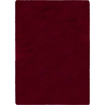 Vínová syntetická kožešina 160x230 cm Ivy Luxury Fur – Flair Rugs