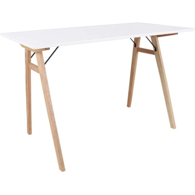 Bílý stůl s hnědýma nohama House Nordic Vojens Desk, délka 120 cm