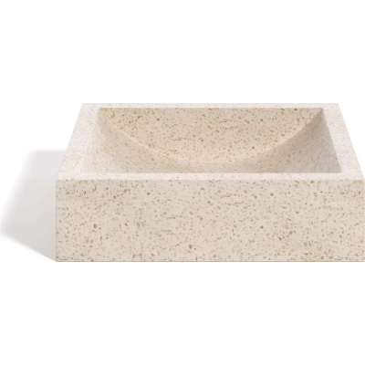 Umyvadlo z terrazzo Kave Home Sunday, 45 x 40 cm