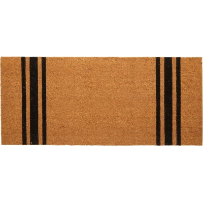 Rohožka z kokosového vlákna 55x125 cm Black Stripe – Premier Housewares