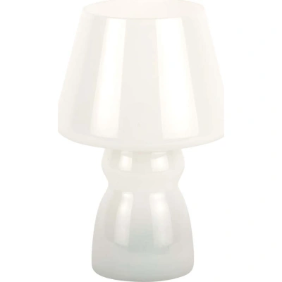 Bílá LED stolní lampa se skleněným stínidlem (výška 25,5 cm) Classic – Leitmotiv