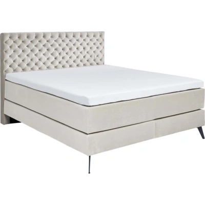 Béžová boxspring postel 200x200 cm La Maison – Meise Möbel