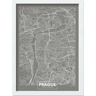 Plakát v rámu 40x55 cm Prague – Wallity