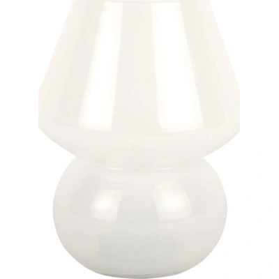 Bílá LED stolní lampa se skleněným stínidlem (výška 20 cm) Vintage – Leitmotiv