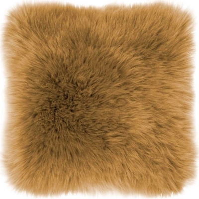 Hnědý polštář Tiseco Home Studio Sheepskin, 45 x 45 cm