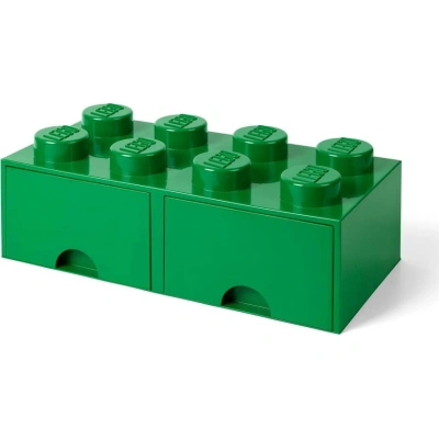 Zelený úložný box se 2 šuplíky LEGO®