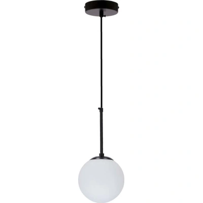 Černé závěsné svítidlo se skleněným stínidlem ø 15 cm Pompei – Candellux Lighting