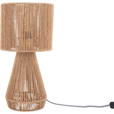 Stolní lampa ve zlaté barvě se stínidlem z papírového výpletu (výška 40 cm) Forma Cone – Leitmotiv