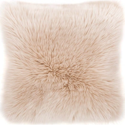 Béžový polštář Tiseco Home Studio Sheepskin, 45 x 45 cm