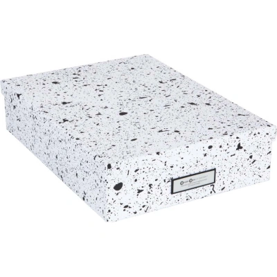 Černo-bílá úložná krabice Bigso Box of Sweden Oskar