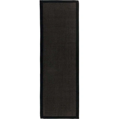 Černý koberec běhoun 240x68 cm Sisal - Asiatic Carpets