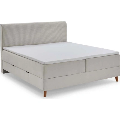 Béžová boxspring postel s úložným prostorem 180x200 cm Memphis - Meise Möbel