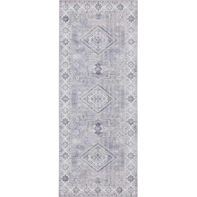 Světle šedý běhoun Nouristan Gratia, 80 x 200 cm
