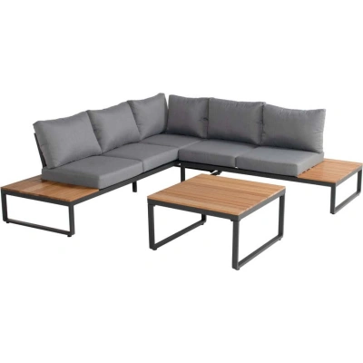 Šedý zahradní lounge set pro 5 Madeira – Hartman