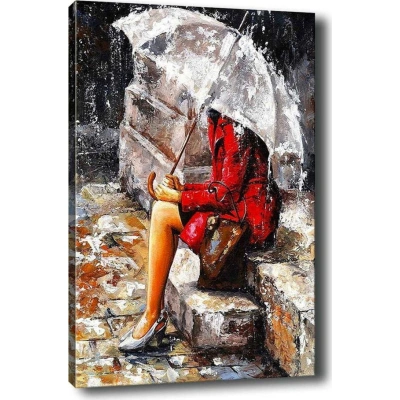 Obraz Tablo Center Waiting in the Rain, 40 x 60 cm