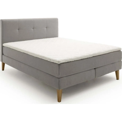 Světle šedá boxspring postel 180x200 cm Stockholm – Meise Möbel