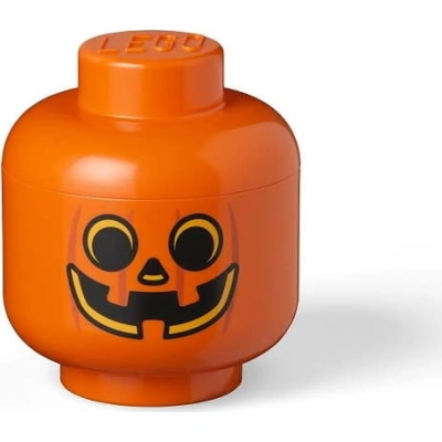 Oranžový úložný box LEGO® Pumpkin, ø 16 cm